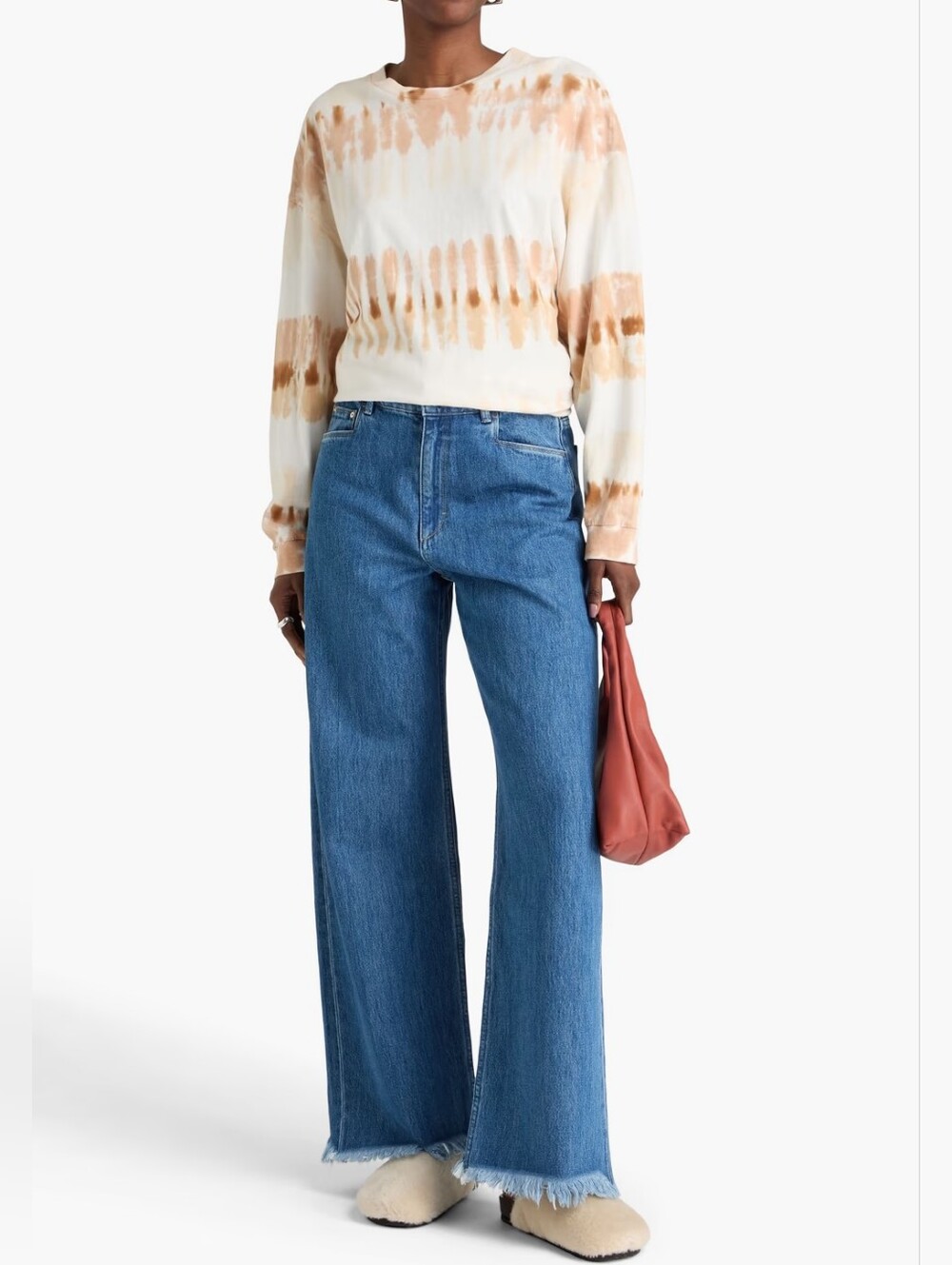 Wide-Leg High-Rise Blue Jeans